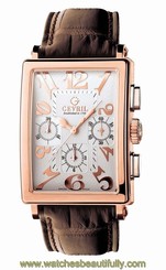 Gevril Men's 5110 Avenue Of Americas Chronograph Automatic Date Leather Watch
