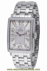 Gevril Women's 6209NEB Glamour Diamond Automatic MOP Dial Date Steel Wristwatch