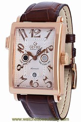 Gevril Men 5150R Avenue of Americas Serenade Twin Time Zone 18K SOLID GOLD Watch