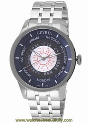 Gevril Men's 2000B Columbus Circle Automatic Luminous Stainless Steel Watch