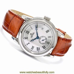 Gevril Men's 2502L Madison Brown Leather Date SS AUTOMATIC LIMITED EDITION Watch