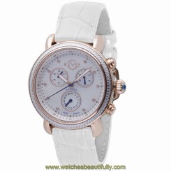 GV2 by Gevril Women's 9803 Marsala Analog Display Swiss Quartz White Watch Lady