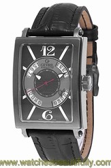 Gevril Mens Watch 5051 Avenue Of Americas Sport Swiss Automatic Black Date Watch