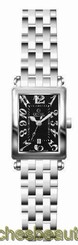 Gevril Women's 8042NB Super Mini Stainless Steel Black Dial Date Watch