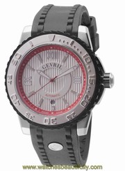Gevril Men's Watch 3113 Seacloud Automatic Black Rubber Strap Date