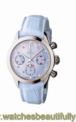 NEW Gevril Women's 2907 Lafayette Automatic Chrono Date DIAMOND Leather Watch