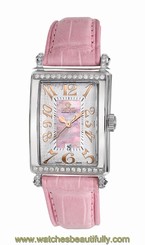 Gevril Women's 7248RT Avenue of Americas Mini MOP Dial Diamonds Date Watch