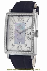 Gevril Women's 6207NL Glamour Automatic Diamond Blue MOP Dial Date Watch