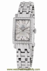 Gevril Women's 7249NLB Avenue of Americas Mini Diamond MOP Dial Steel Wristwatch
