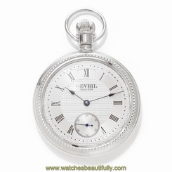 Gevril Men's G730.001.56 1758 Collection Silver Dial Rhodium Plated Wristwatch