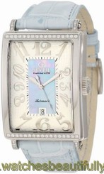 Gevril Women's 6207NT Glamour Automatic ETA 2892 DIAMOND Blue Leather Watch