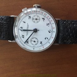 Girard Perregaux chronograph Doctors wrist watch porcelain dial 1930/1940