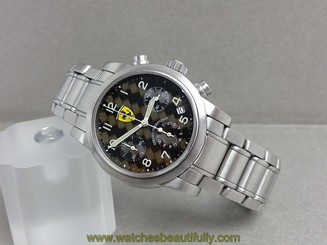 GIRARD PERREGAUX FERRARI Chronograph 8020 Black Carbon Fiber Dial Yellow Logo