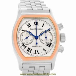  Girard Perregaux Richeville Chronograph Steel 18K Rose Gold Watch 2710