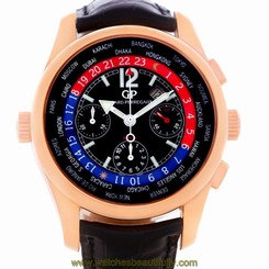 Girard Perregaux World Time WW.TC 18K Rose Gold Watch 49800 Box Papers