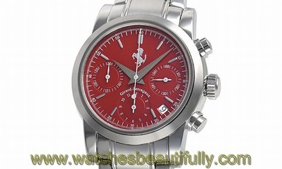 Used Watch Men Girard-Perregaux Ferrari Chronograph 8020 Automatic Red F7W