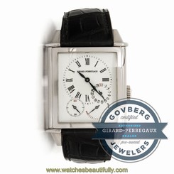 GP Girard-Perregaux Vintage 1945 White Gold Automatic Strap Mens Watch 25845-1
