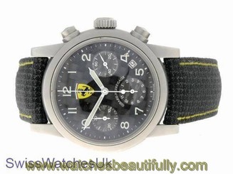 GIRARD PERREAGUX FERRARI STAINLESS STEEL MENS WATCH LIMITED EDITION BLACK CARBON