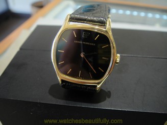 Authentic GIRARD-PERREGAUX 18K Gold Tonneau Shaped Ladies Watch