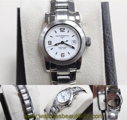 GIRARD PERREGAUX 8039 F AUTOMATIC DATE LADIES STAINLESS STEEL WHITE DIAL