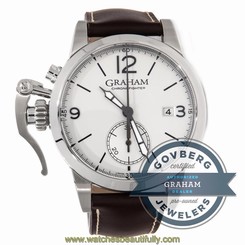 Graham Chronofighter 1695 2CXAS.S02A.L23S Auto 42mm Steel Strap Watch Date Tang