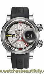 New Men Graham Swordfish GMT Grillo Alarm 2SWGS.S08A Automatic $11015 Date Watch