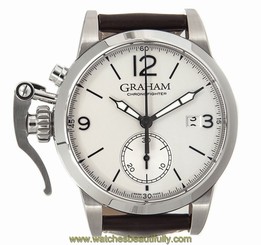 Graham Chronofigher 1695 Steel Silver Dial Automatic Mens Watch 2CXAS.S02A.L23S