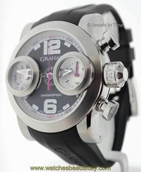 Graham Swordfish Chronograph Mens Automatic Steel Watch Box/Papers 2SWBS B37R