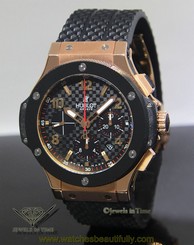 Hublot Big Bang 44mm Chronograph 18k Rose Gold Ceramic Mens Watch 301.PB.131.RX