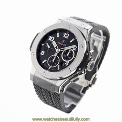 NEW HUBLOT Big Bang 44mm Steel Black Chrono Watch 301.SX.130.RX BUY! 845858078432