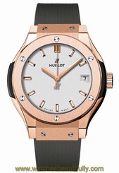 Hublot 581.ox.2611.rx Classic Fusion Quartz 18kt Rose Gold Complete Ret: $14,600