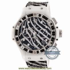 Hublot Tutti Frutti Zebra Auto Ceramic Diamond Strap Watch 341.HW.7517.VR.1975
