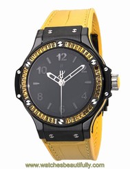 Hublot Big Bang Tutti Frutti Yellow Strap Quartz Lady Watch 361.CY.1110.LR.1911