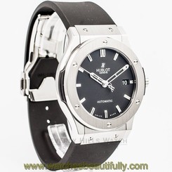 Hublot Classic Fusion Black Dial Black Rubber 511.NX.1170.RX Wrist Watch for Men