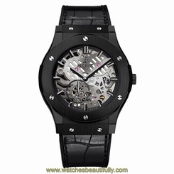 NEW Hublot Classic Fusion Ultra-Thin Black Ceramic Mens Watch 515.CM.0140.LR 845960059633