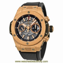 Hublot Big Bang Skeleton Dial 18kt Rose Gold Mens Watch 411OX1180RX