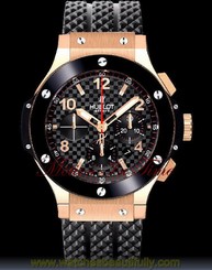 Hublot Big Bang Rose Gold & Black Ceramic 44mm on Rubber Strap 301.PB.131.RX