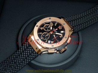 Hublot Big Bang Gold 41mm Rose Gold Chronograph Auto Black Dial 341.PX.130.RX