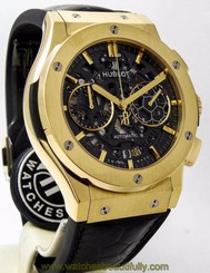 New Hublot Classic Fusion Pele Skelton 18k Gold Retail: $39,400