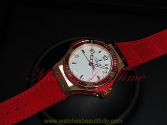 Hublot Big Bang Quartz Rose Gold Tutti Frutti 38mm "Red" 361.PR.2010.LR.1913 RED
