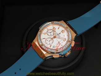 Hublot Big Bang Gold Tutti Frutti 41mm Rose Gold 341.PL.2010.LR.1907 BLUE Rubber