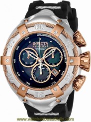 21349 Invicta 52mm Reserve Thunderbolt MOP Chrono Rose-gold Accents strap Watch