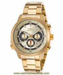 Invicta 19240 Men's Specialty Chrono 18K Gold Plated Stainless Steel