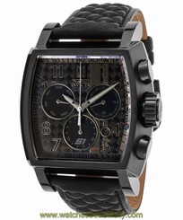 Invicta 22382BWB Men's Jason Taylor Ltd Ed Chrono Black Leather & Carbon