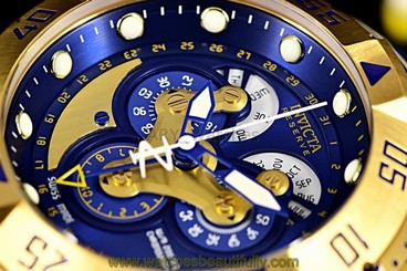 Invicta Reserve Excursion Master Calendar Swiss Made Chrono Blu Dial Watch 18558