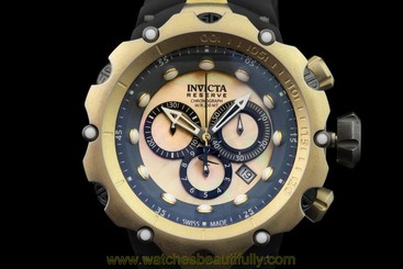 New Mens Invicta 18452 Venom II Swiss Made Chronograph Gold Tone Watch