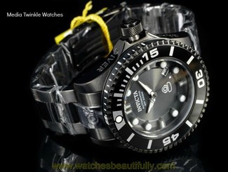 Invicta 47mm Grand Diver 2 Gen II Automatic Black & Black Accent Bracelet Watch
