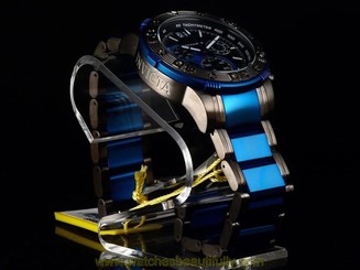 NEW! Invicta Reserve Men's OS Swiss Made Chronograph Gunmetal/Blue IP SS Watch