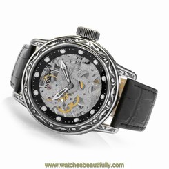 Invicta 52mm Excalibur Mechanical 18600 Leather Strap Watch ,New