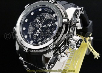 Invicta Reserve 52mm Bolt Zeus "Twisted Metal" Swiss Made Chrono S.S Strap Watch